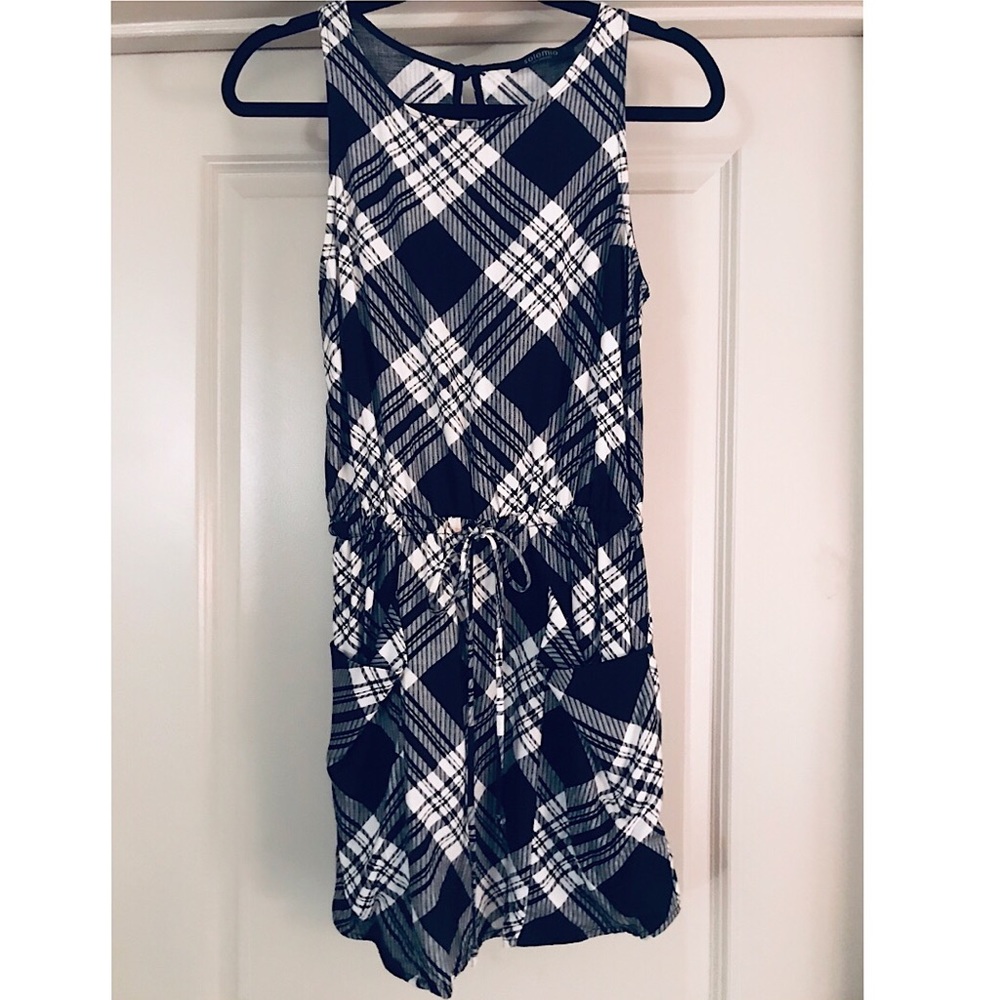 Solemio Plaid Drawstring Dress